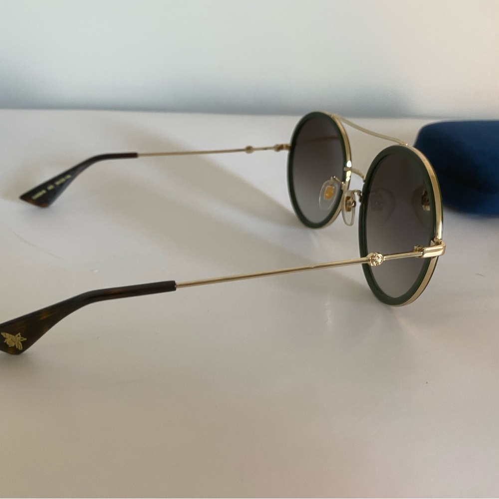 Gucci green red women sunglasses new - Picture 4 of 7